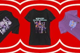 3 kpop demon hunters t-shirts side by side