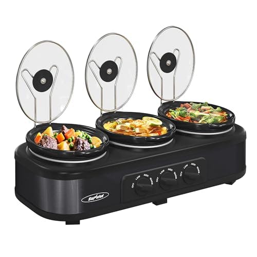 Triple Slow Cooker Buffet Server