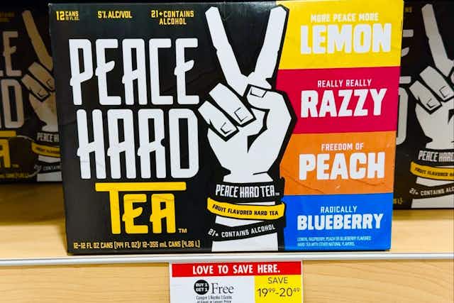 Peace Hard Tea, Only $4 per 12-Pack at Publix (Reg. $19.99) card image