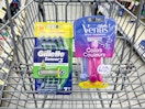 gillette and venus disposable razors in walgreens cart