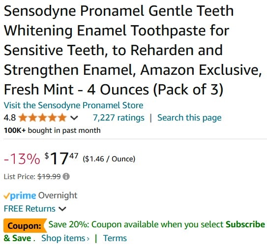 a price with coupon screenshot on amazon