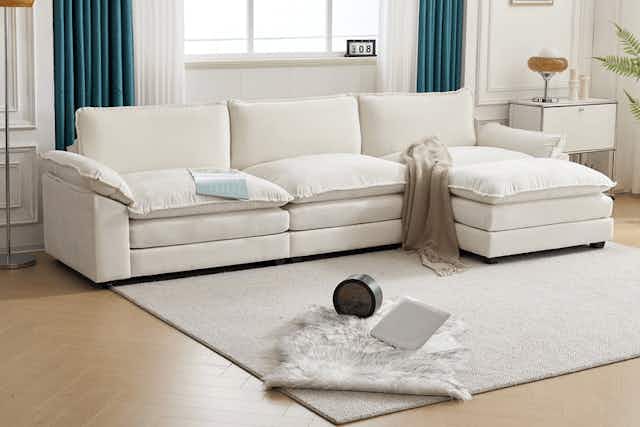 Save Up to $375 on a Chenille Sleeper Sectional Sofa at Walmart card image