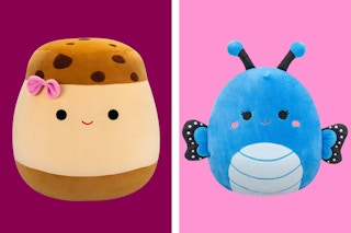 Two 7.5 inch Squishmallow Plush Toys: Ice Cream Sandwich & Butterfly