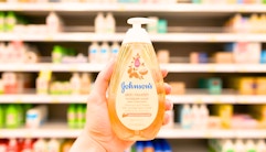 hand holding johnson's wash