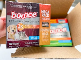 Bounce 130-Count Dryer Sheets, as Low as $5.16 on Amazon card image