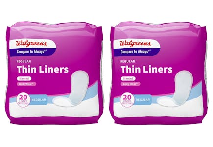 2 Walgreens Brand Liners