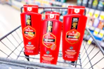 3 old spice body washes in a cart