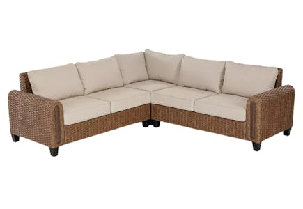 Broyhill Laurel Terrace Wicker Cushioned Patio Sectional