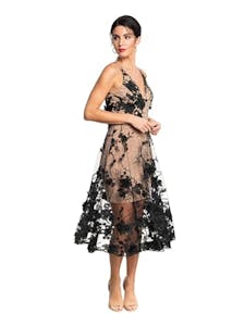 Women's 3D Floral Midi Dress