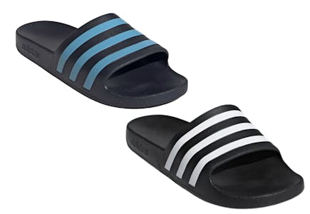 2 Adidas Adult Adilette Aqua Slides
