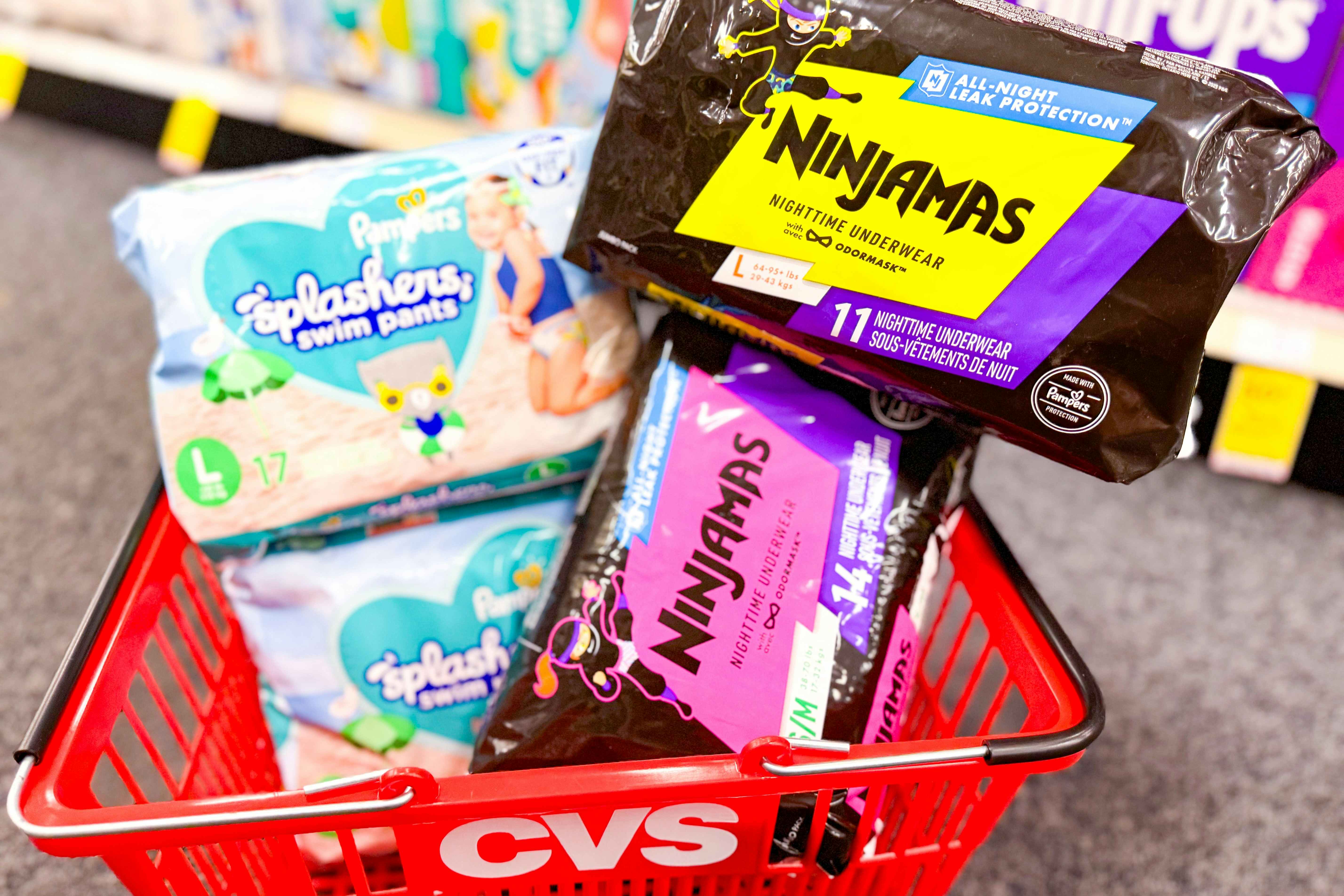 Pampers Splashers and Ninjamas Diapers, Only $5.25 per Pack at CVS