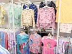 kids's pajama sets sitting on a target shelf