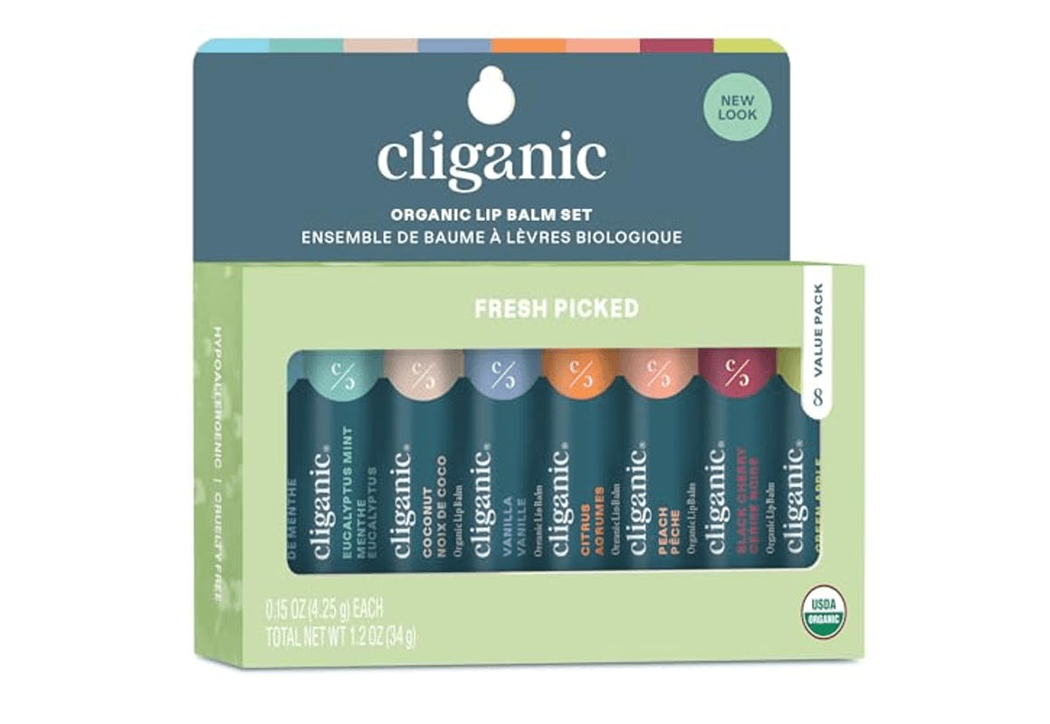 Cliganic Organic Lip Balm Set