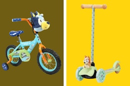 Walmart Has Bluey-Themed Rides for Kids on Sale: $30 Scooter and $87 Bike card image