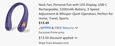 cart neck fan