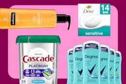 Everyday Essentials Deals on Amazon: Dove, Cascade, Degree, and More card image