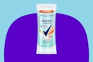 Degree Antiperspirant Deodorant Stress Control 72-Hour on a blue background.
