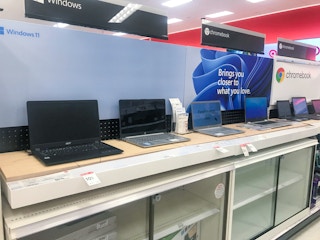 laptops on display at Target