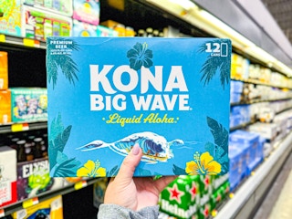 Kona Brewing Co. 12-Pack Beer in alcohol section of Walmart store