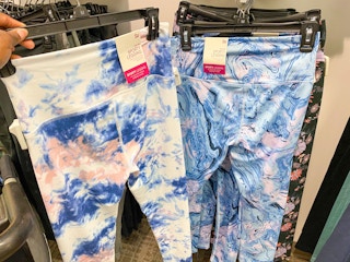 leggings on hanger in store