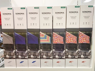 kohls sonoma goods for life 9 foot patio crank and tilt umbrella furniture in store image 2022