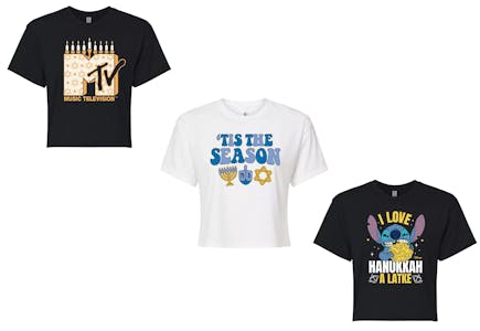 Hanukkah Adult Cropped T-shirt