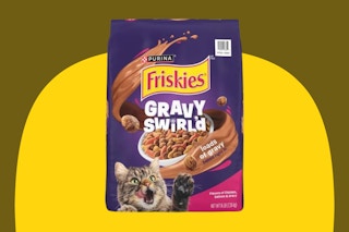 dry cat food on yellow KCL template