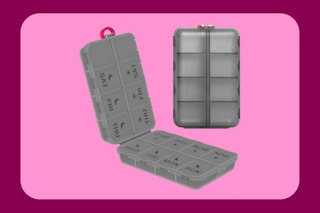 pill organizer containers on KCL template