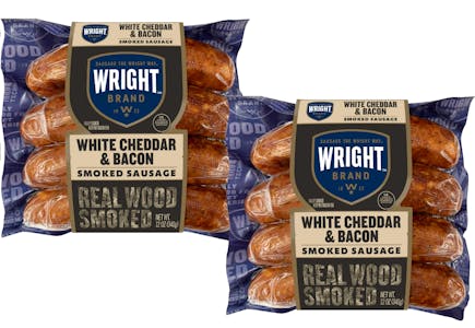 2 Wright Brand Smoked Sausage Packs