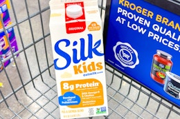 silk kids oatmilk in shopping cart