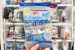 Hanes Toddler Underwear 10-Packs, Only $5.84 at Target (Reg. $13) card image