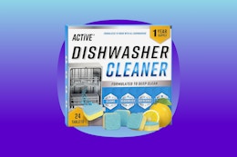 1-Year Supply of Dishwasher Cleaner Tablets, Just $12.40 on Amazon  card image