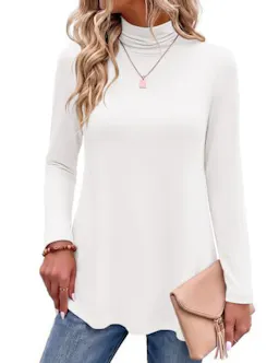 Women's Long Sleeve Turtleneck Top