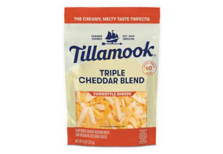 2 Tillamook Shredded Cheese Bags