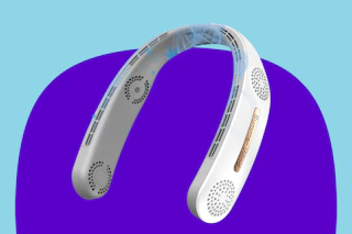 OLV Neck Fan 4 Turbo 6000mAh Portable 360 Cooling Airflow Bladeless USB Rechargeable with 3 Speeds Adjustment Wearable