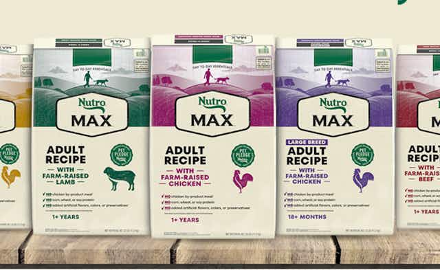 Nutro Max 25-Pound Dry Dog Food, Just $21.99 With Amazon Coupons card image