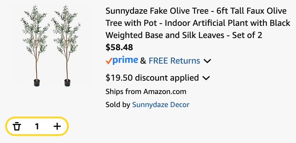 Sunnydaze Fake Olive Tree