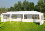 white large canopy tent outside