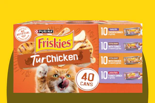 a pack of cat food
