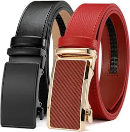 Ratchet Leather Belt 2-Pack