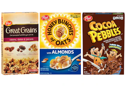 3 Post Cereal Boxes