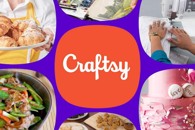 Lowest Price Ever: 1 Year of Online Craft Classes for $0.65 With Craftsy card image