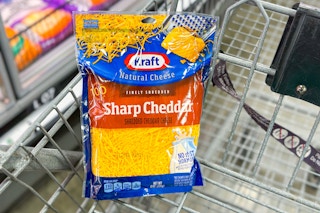 kraft shredded cheese in shopping cart