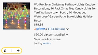 Solar Christmas Pathway Lights