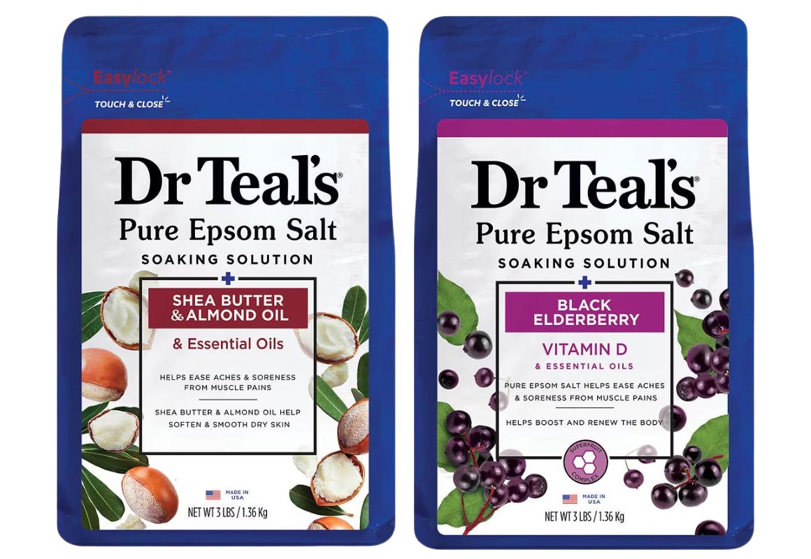 2 Dr Teal's Epsom Salt Bags