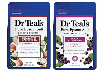 2 Dr Teal's Epsom Salt Bags