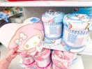 sanrio cloud bedding sitting on target shelf