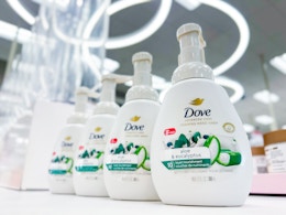 Dove Aloe and Eucalyptus Hand Soap: Get 4 Bottles for $10.50 on Amazon card image