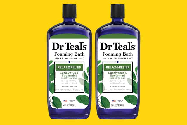 Dr Teal's Foaming Bath 2-Pack, Only $7.63 on Amazon card image