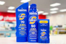coppertone sunscreens on a store shelf